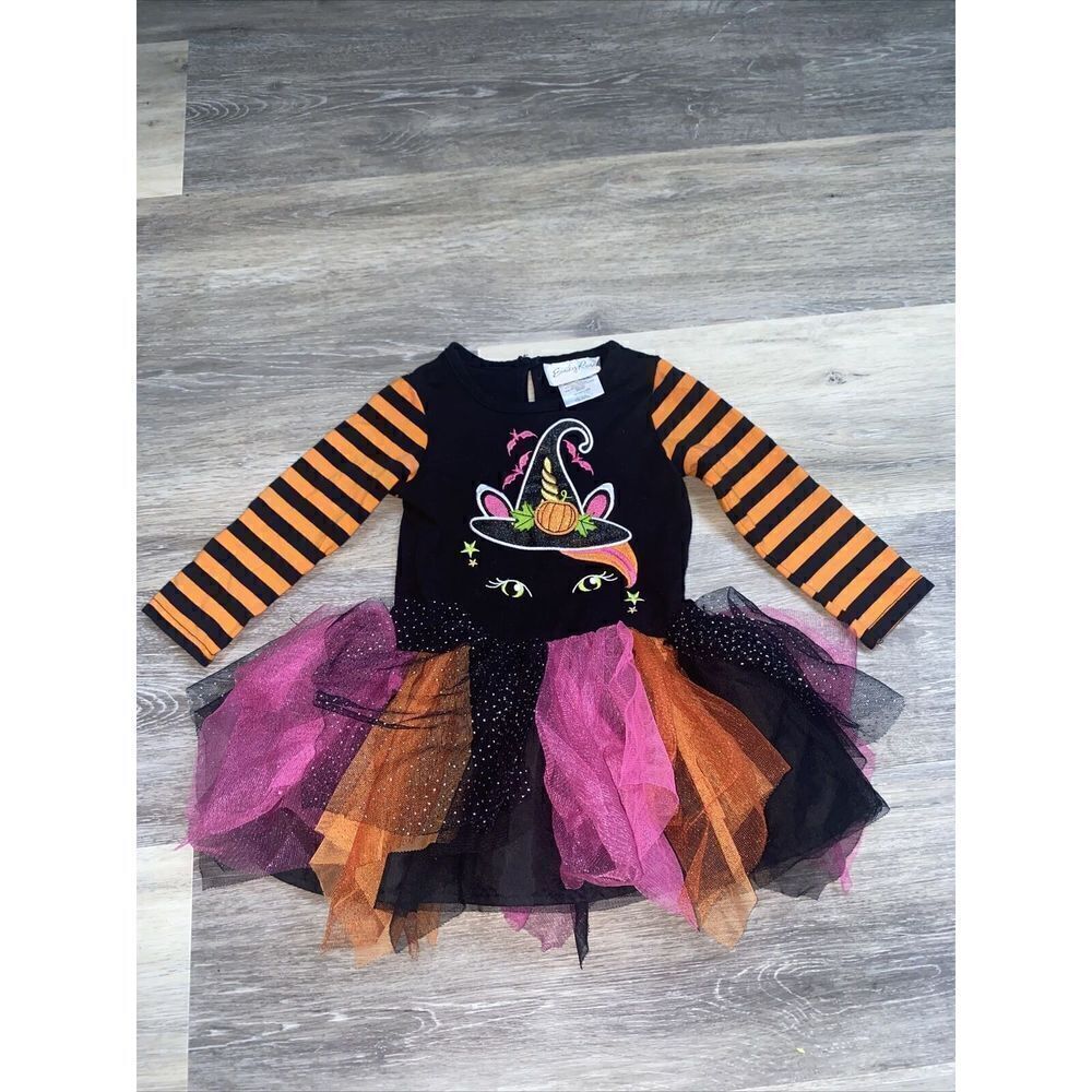 Girl Emily Rose Halloween Pumkin Tutu Dress Long Sleeve Orange 18 Month